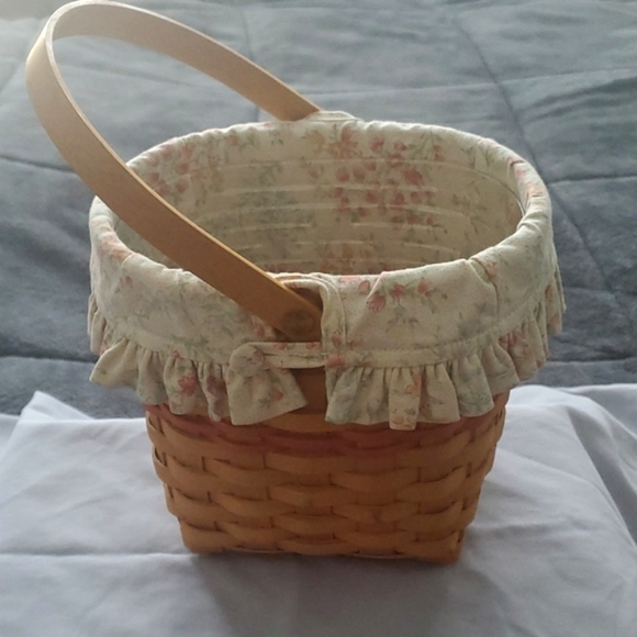 🌟2001 Longaberger Woodcraft Basket W/ Liner - Picture 9 of 10